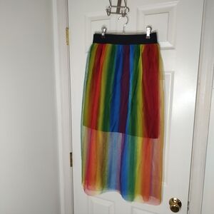 Colorful Rainbow Tulle Skirt